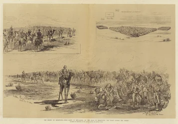 De bevrijding van Khartoum, van Korti naar Metammeh, op weg naar Khartoum, het begin van de woestijnoversteek